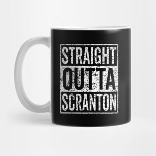 straight outta scranton vintage distressed Mug